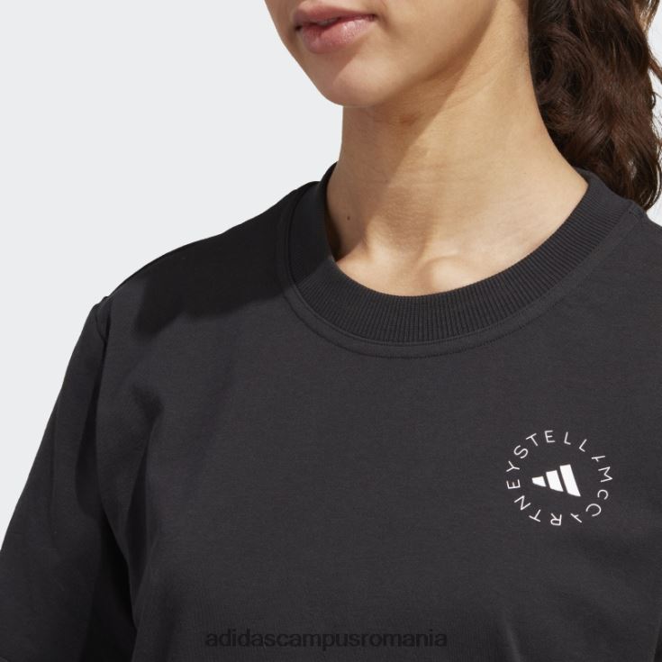 adidas campus romania negru de stella mccartney truecasuals tricou sport obișnuit fierbinte unisex negru J266N217284