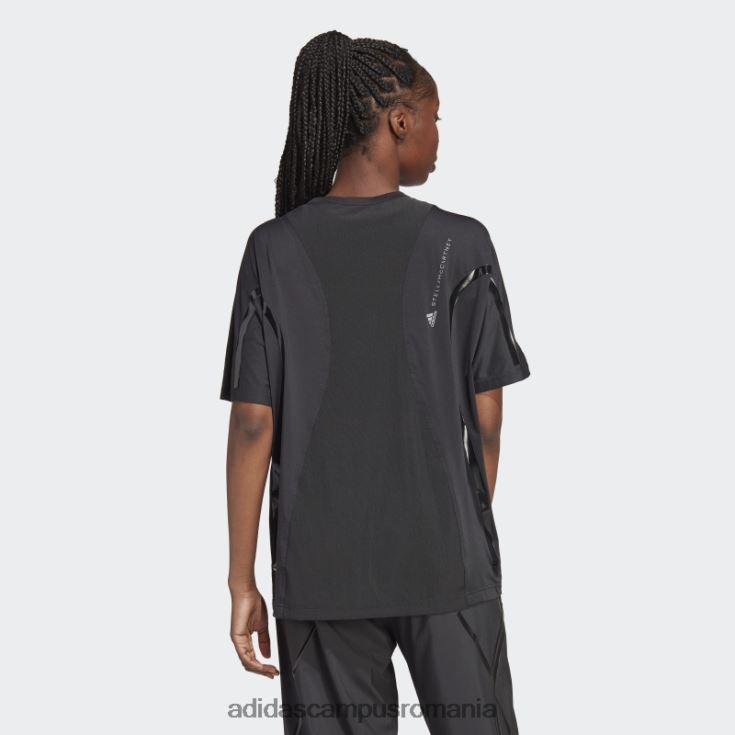adidas campus romania negru de stella mccartney truepace alergând modă tricou largi unisex negru J266N216563