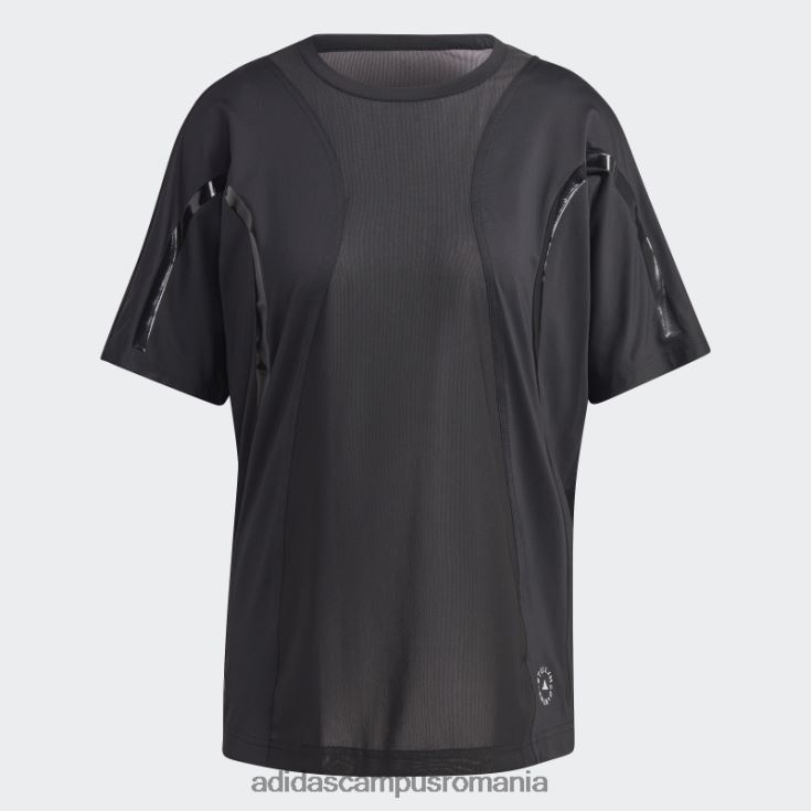 adidas campus romania negru de stella mccartney truepace alergând modă tricou largi unisex negru J266N216563