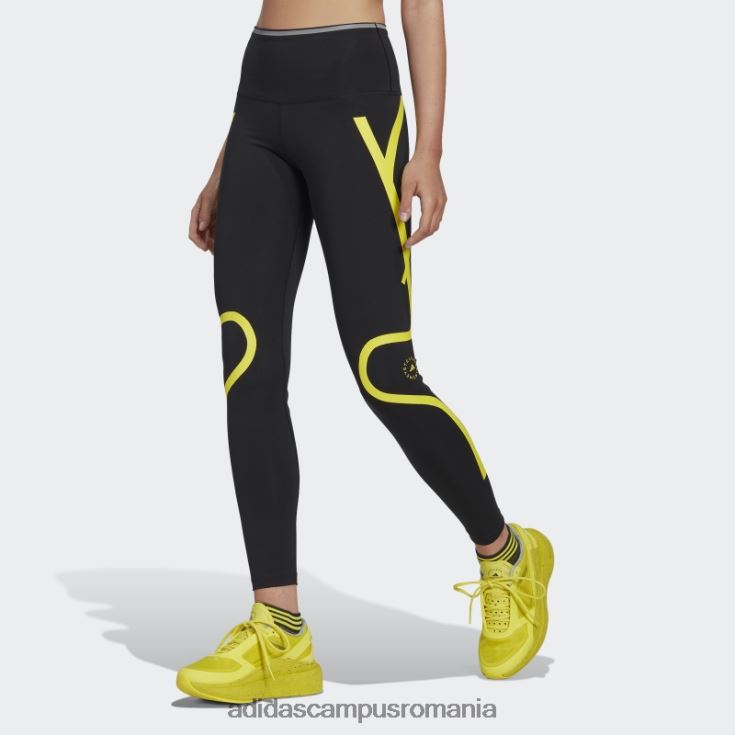 adidas campus romania negru de stella mccartney truepace leggings de alergare fashion unisex negru/galben șoc J266N210458