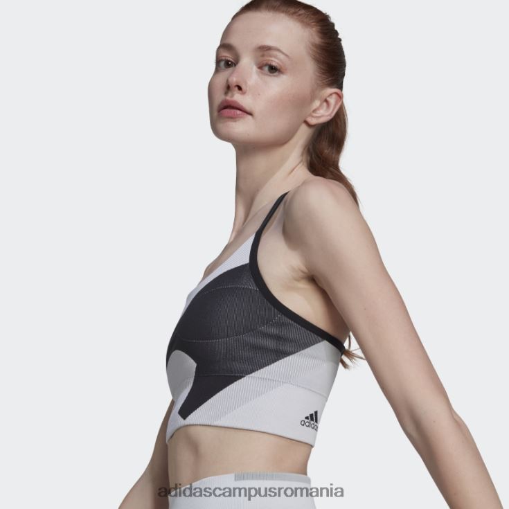 adidas campus romania negru de stella mccartney truestrength yoga tricot sutien ușor de susținere fierbinte unisex negru/alb/onix J266N22420
