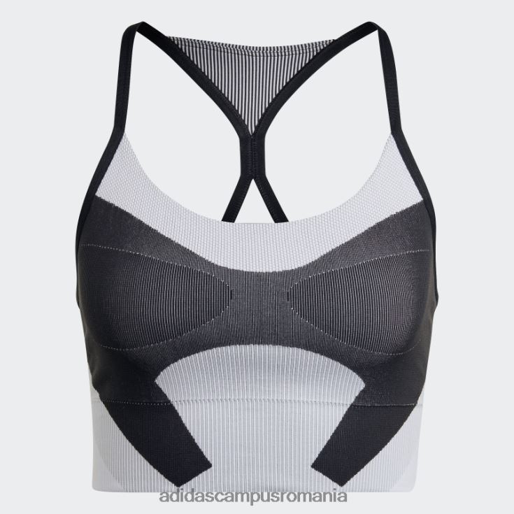 adidas campus romania negru de stella mccartney truestrength yoga tricot sutien ușor de susținere fierbinte unisex negru/alb/onix J266N22420