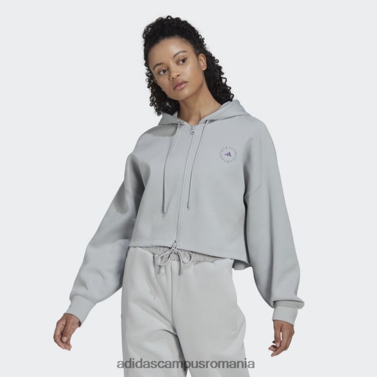 adidas campus romania onix by stella mccartney decupat hanorac modă unisex onix J266N223101