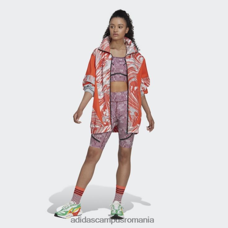 adidas campus romania onix by stella mccartney țesut cu imprimeu la modă unisex onix/portocaliu J266N222686