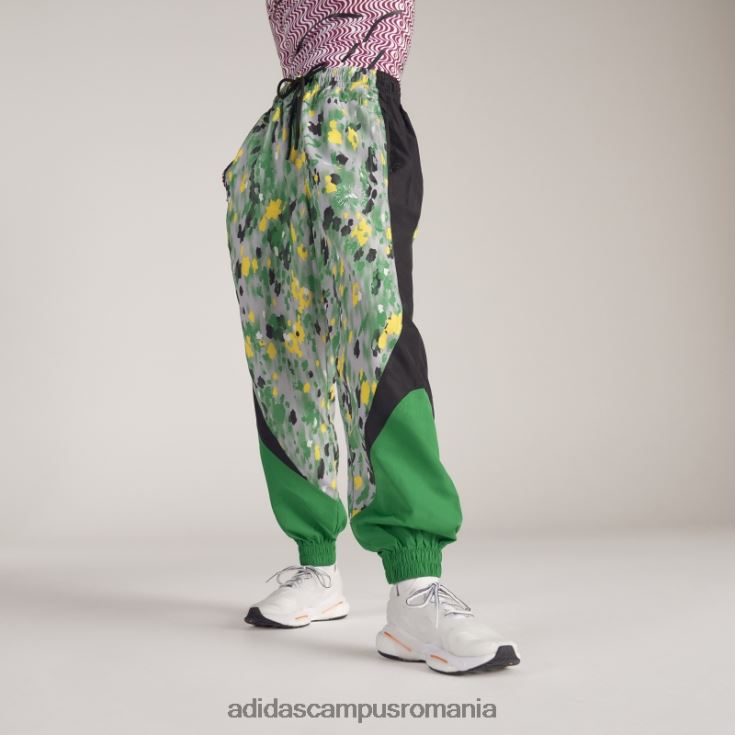 adidas campus romania pantaloni de sport țesuți cu imprimeu negru by stella mccartney fierbinte unisex negru/verde J266N210553