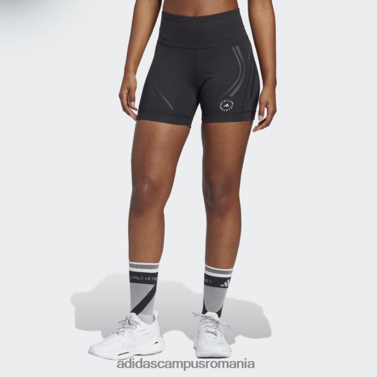 adidas campus romania pantaloni scurți de alergare negri truepace de stella mccartney unisex alb negru J266N22452