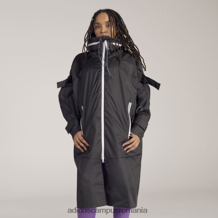 adidas campus romania parka lungă neagră de stella mccartney unisex negru J266N224067