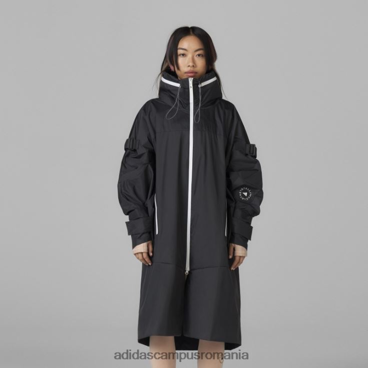 adidas campus romania parka lungă neagră de stella mccartney unisex negru J266N224067