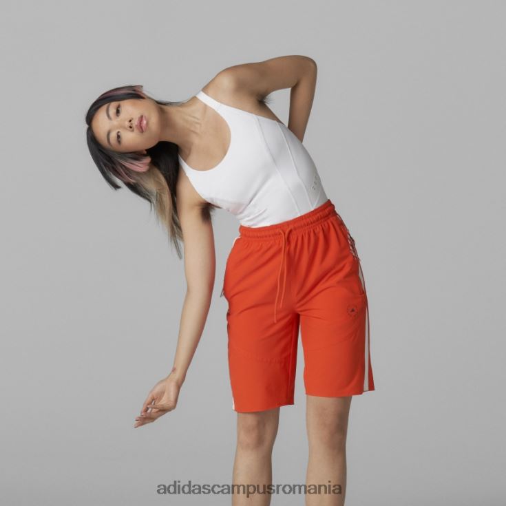adidas campus romania portocaliu by stella mccartney pantaloni scurți țesuți la modă unisex portocale J266N22653