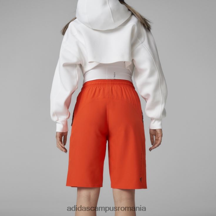 adidas campus romania portocaliu by stella mccartney pantaloni scurți țesuți la modă unisex portocale J266N22653