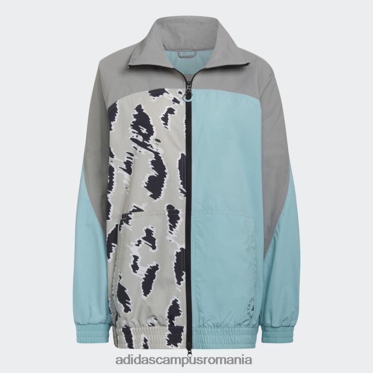 adidas campus romania splash by stella mccartney top cu imprimeu animal la modă unisex splash/verde/alb J266N22600