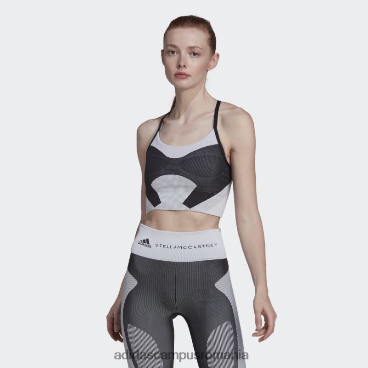 adidas campus romania sutien de susținere ușoară negru de stella mccartney truestrength yoga tricot unisex negru/alb/onix J266N223755