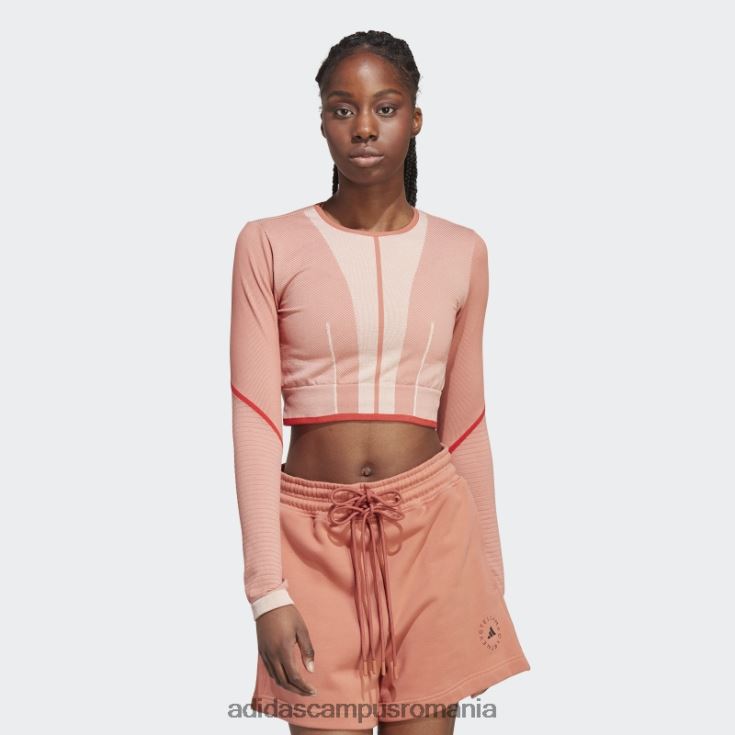 adidas campus romania top cu mânecă lungă earth by stella mccartney truestrength unisex pământ/migdale/cayenne ars J266N217085