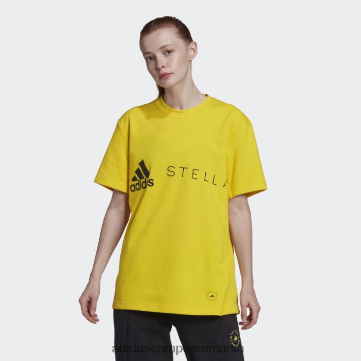 adidas campus romania tricou cu logo galben by stella mccartney fierbinte unisex galben J266N222960