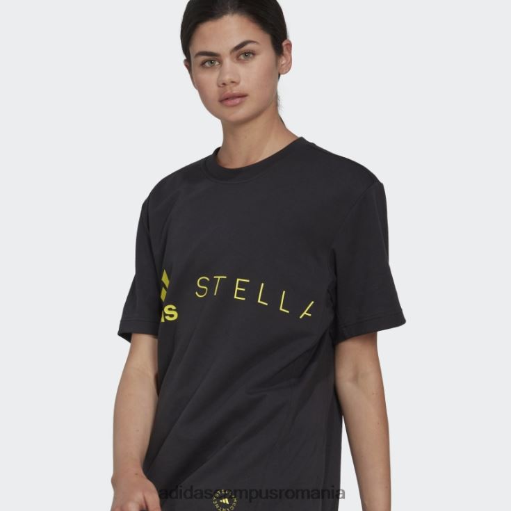 adidas campus romania tricou cu logo negru hot by stella mccartney unisex negru/galben șoc J266N222975