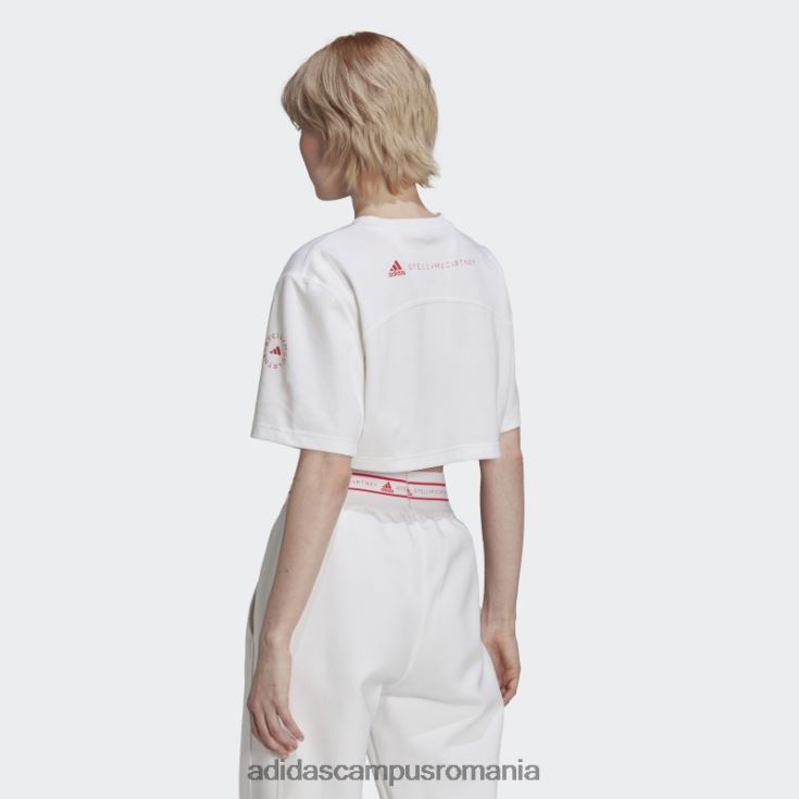 adidas campus romania tricou decupat alb fierbinte de stella mccartney viitorul loc de joacă unisex alb/roz J266N22661