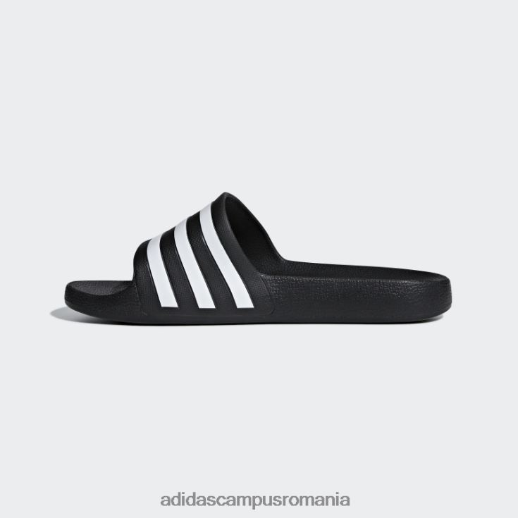 adidas campus romania diapozitive adilette aqua albe unisex alb negru J266N24417