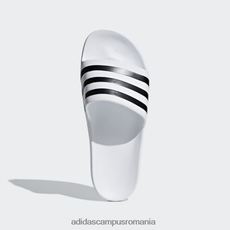 adidas campus romania diapozitive adilette aqua albe unisex alb negru J266N24418
