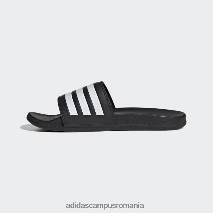 adidas campus romania diapozitive adilette comfort alb unisex alb negru J266N23929