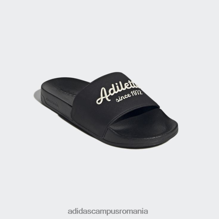adidas campus romania tobogane de duș adilette negru/alb unisex alb negru J266N24453