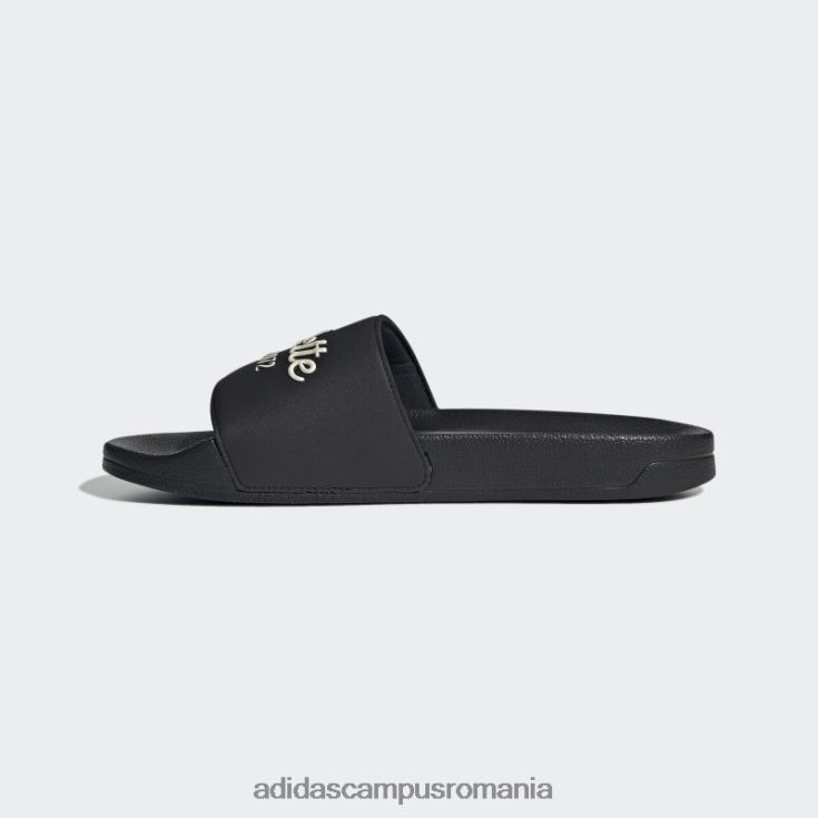 adidas campus romania tobogane de duș adilette negru/alb unisex alb negru J266N24453