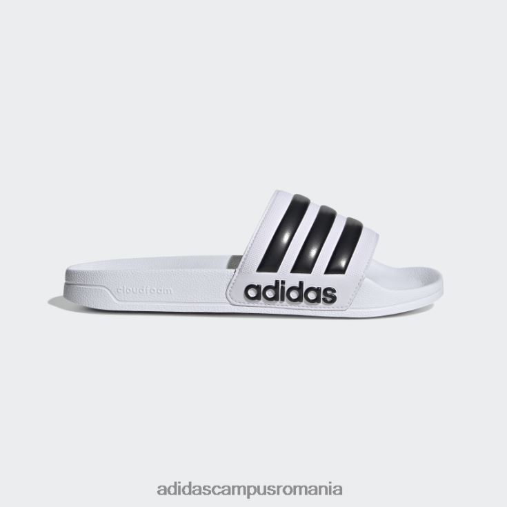 adidas campus romania tobogane de dus adilette alb/negru unisex alb negru J266N23918