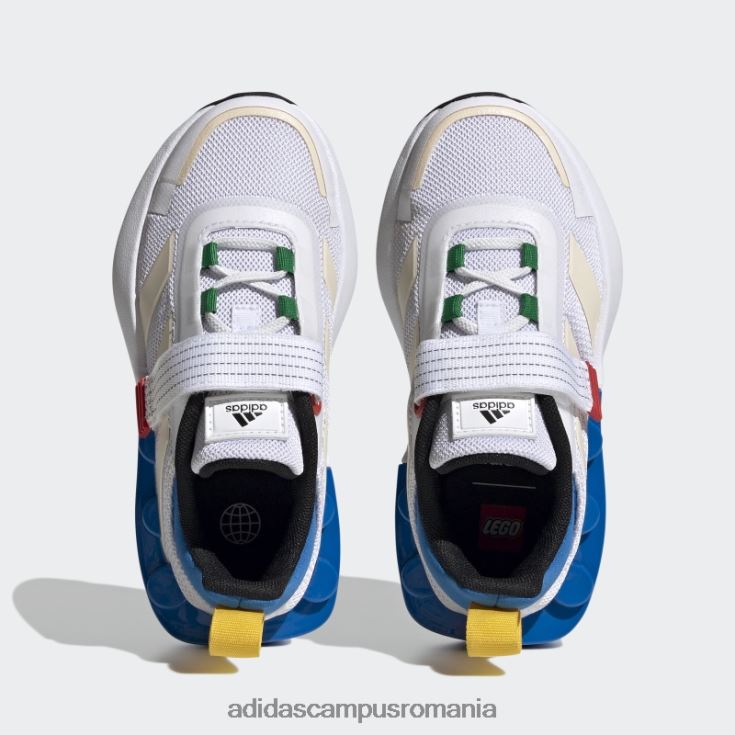 adidas campus romania alb fierbinte x lego tech rnr pantofi cu dantelă elastică și cu curele de sus unisex alb/albastru șoc J266N23494