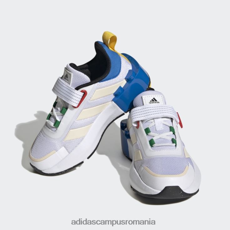 adidas campus romania alb fierbinte x lego tech rnr pantofi cu dantelă elastică și cu curele de sus unisex alb/albastru șoc J266N23494