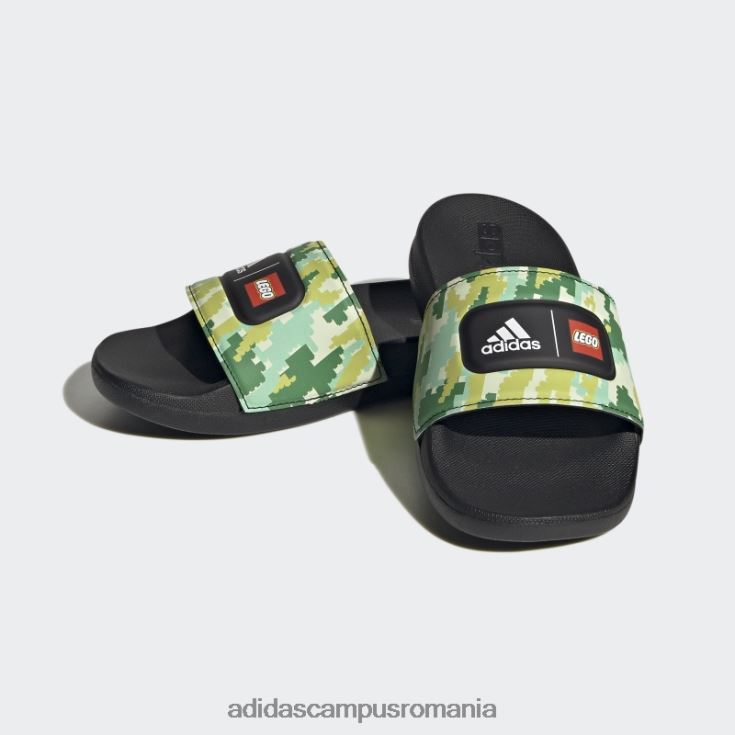 adidas campus romania diapozitive negre adilette x lego unisex strălucire neagră/albă/verde J266N23824