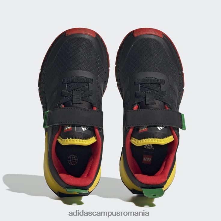 adidas campus romania negru dna x lego dantelă elastică și pantofi cu curea superioară la modă unisex negru/rosu J266N217694