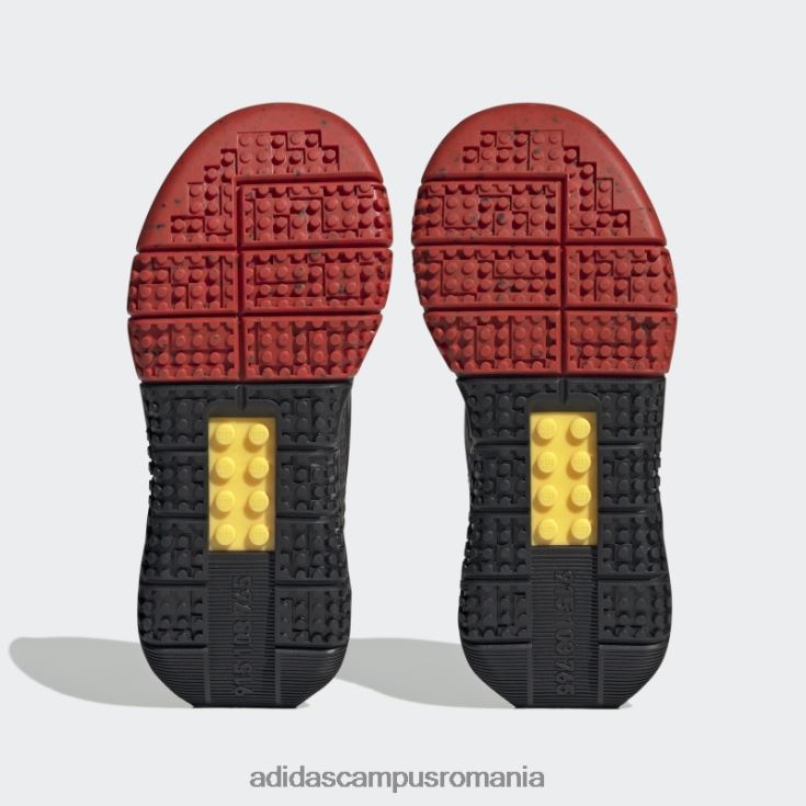 adidas campus romania negru dna x lego dantelă elastică și pantofi cu curea superioară la modă unisex negru/rosu J266N217694