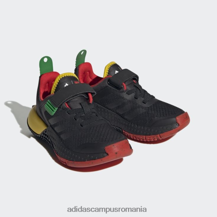 adidas campus romania negru dna x lego dantelă elastică și pantofi cu curea superioară la modă unisex negru/rosu J266N217694