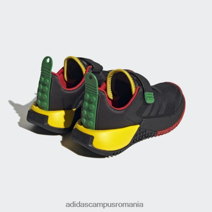adidas campus romania negru dna x lego dantelă elastică și pantofi cu curea superioară la modă unisex negru/rosu J266N217694