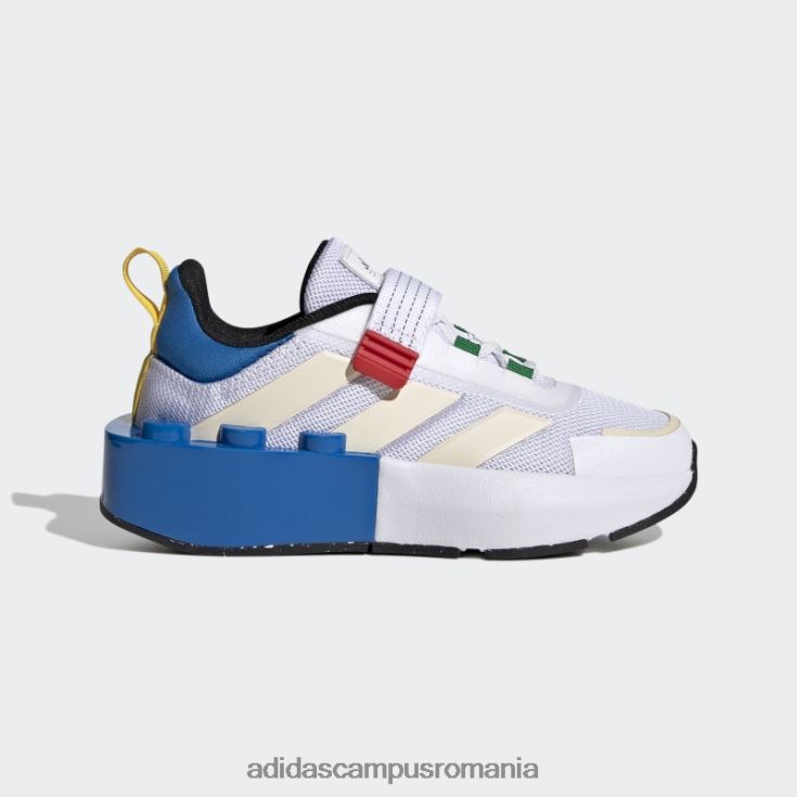 adidas campus romania pantofi alb fashion x lego tech rnr din dantela elastica si cu curea de sus unisex alb/albastru șoc J266N218016