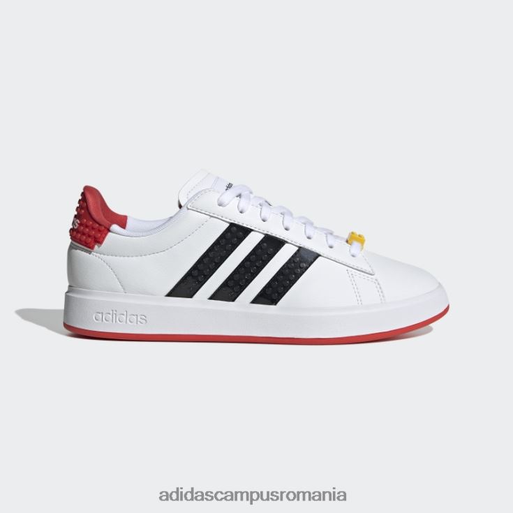adidas campus romania pantofi albi Grand Court x Lego 2.0 unisex alb/negru/rosu J266N24076