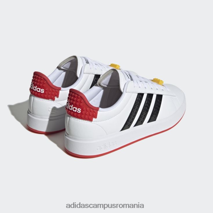 adidas campus romania pantofi albi Grand Court x Lego 2.0 unisex alb/negru/rosu J266N24076