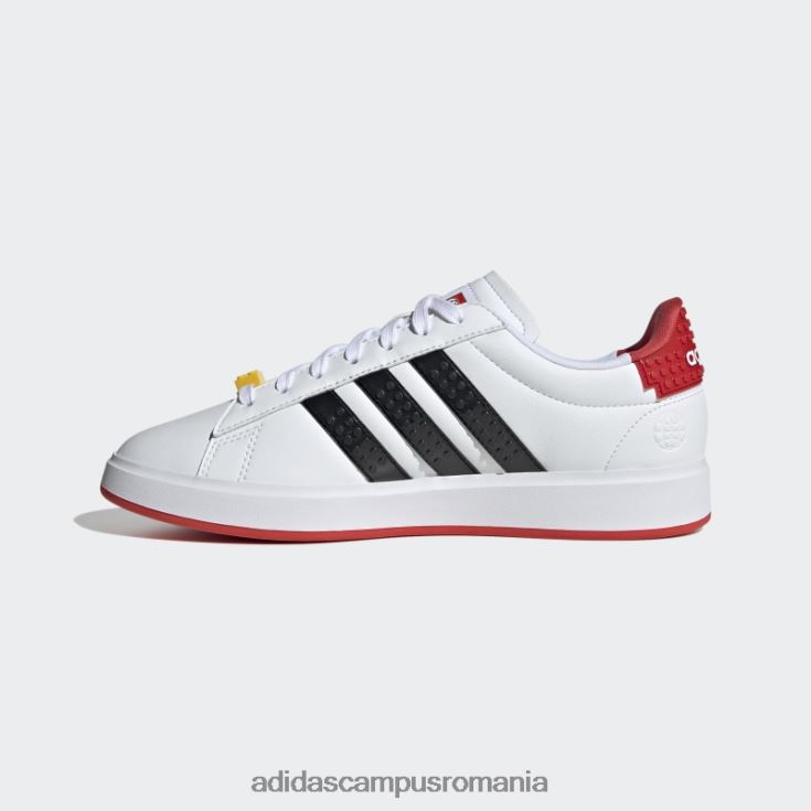 adidas campus romania pantofi albi Grand Court x Lego 2.0 unisex alb/negru/rosu J266N24076