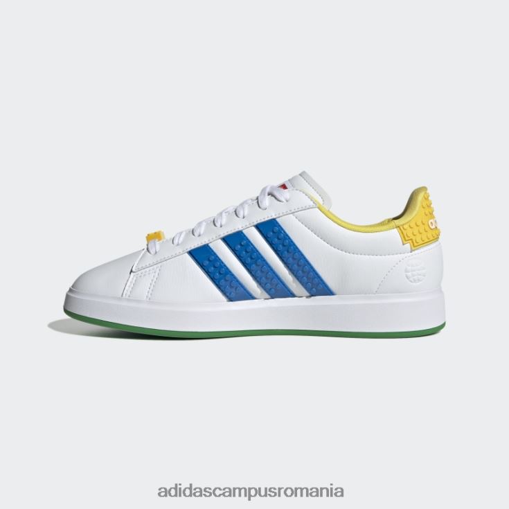 adidas campus romania pantofi white hot grand court x lego 2.0 unisex alb/albastru șoc/galben J266N24049