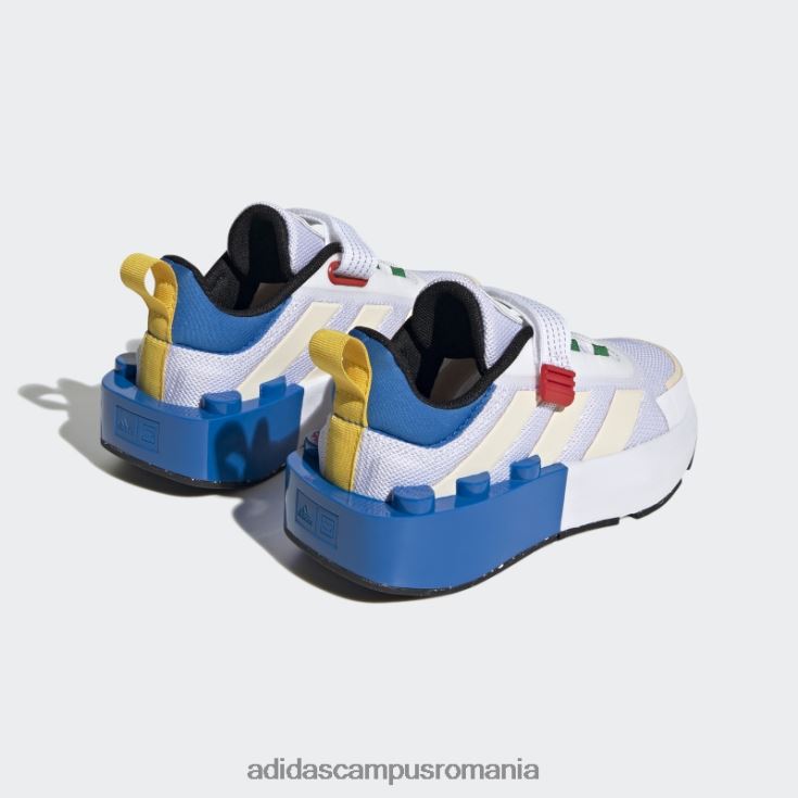 adidas campus romania white hot x lego tech rnr pantofi cu dantelă elastică și cu bretele de sus unisex alb/albastru șoc J266N211254
