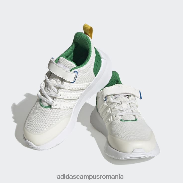 adidas campus romania x lego racer tr21 pantofi cu dantela elastica si cu bretele de sus alb unisex alb/verde J266N217955