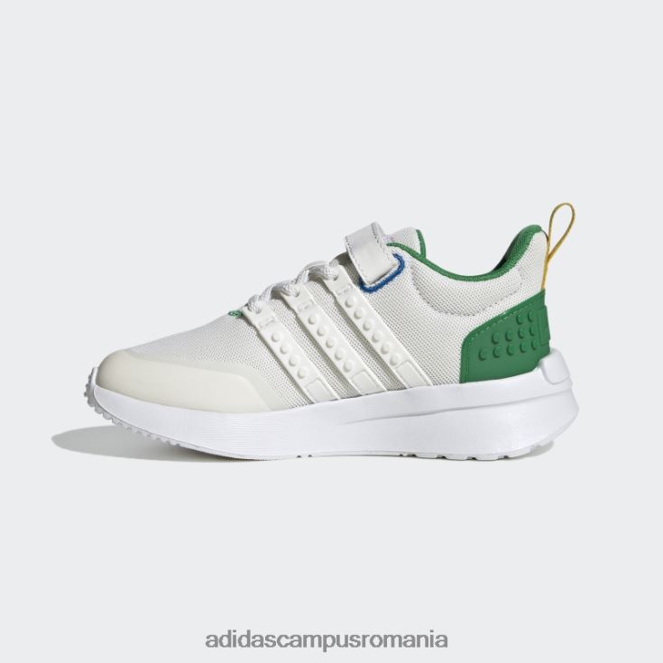 adidas campus romania x lego racer tr21 pantofi cu dantela elastica si cu bretele de sus alb unisex alb/verde J266N217955