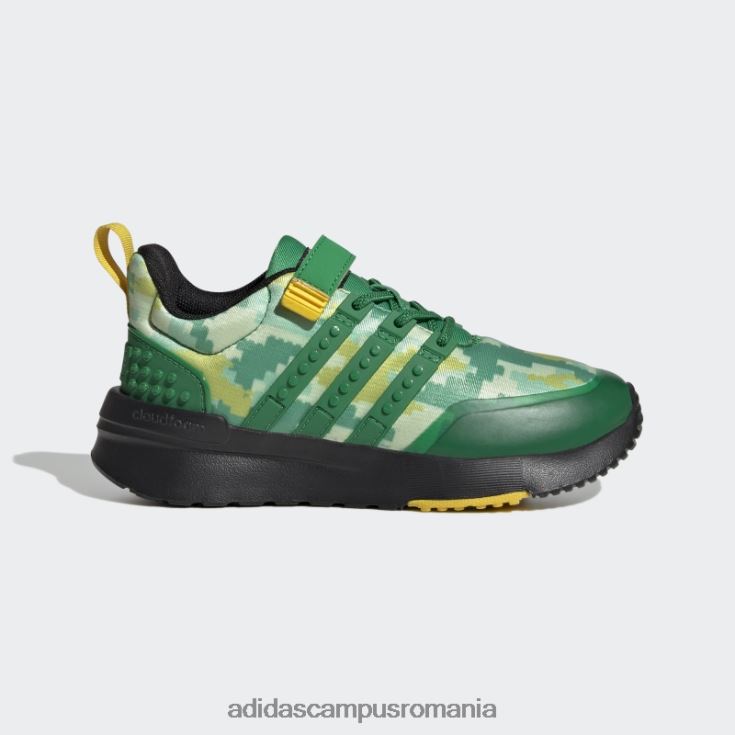 adidas campus romania x lego racer tr21 pantofi cu dantela elastica si cu bretele superioare verzi unisex verde/negru J266N211285