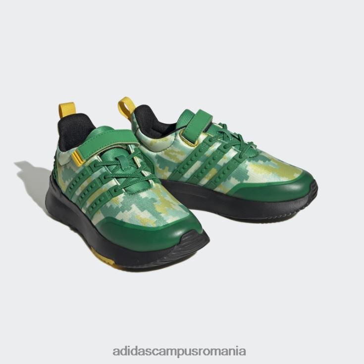 adidas campus romania x lego racer tr21 pantofi cu dantela elastica si cu bretele superioare verzi unisex verde/negru J266N211285
