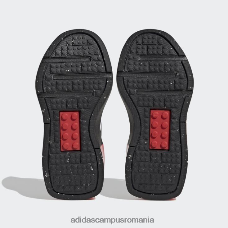 adidas campus romania x lego tech rnr pantofi cu dantela elastica si cu bretele superioare negri unisex negru/alb/rosu J266N23509