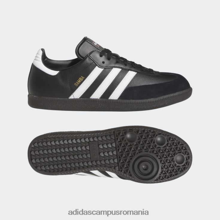 adidas campus romania pantofi piele samba negri unisex negru/alb încălțăminte J266N212673