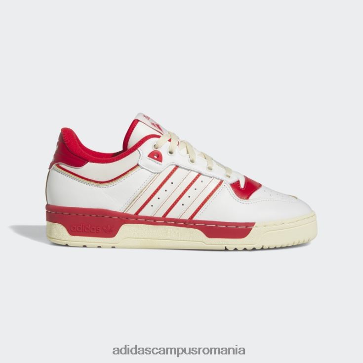 adidas campus romania Red rivalry low 86 pantofi unisex alb roșu J266N212499