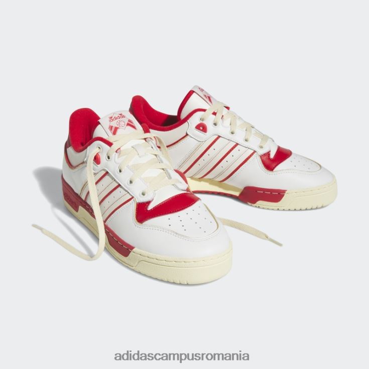 adidas campus romania Red rivalry low 86 pantofi unisex alb roșu J266N212499