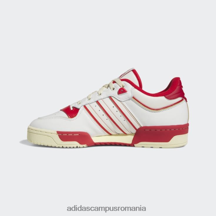 adidas campus romania Red rivalry low 86 pantofi unisex alb roșu J266N212499