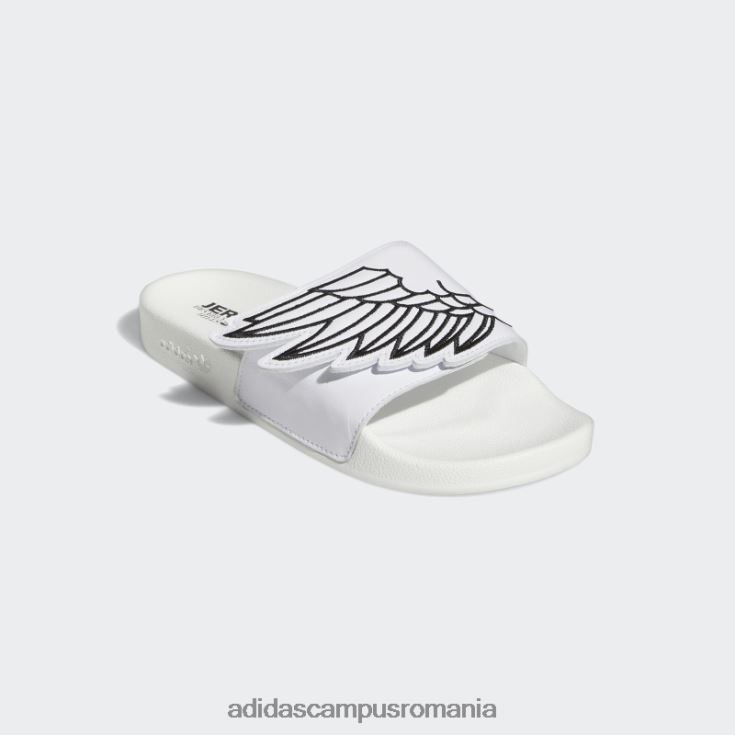 adidas campus romania alb jeremy scott monogram adilette aripi diapozitive unisex alb negru J266N24396