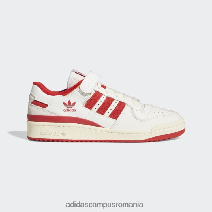 adidas campus romania forum 84 pantofi jos roșii unisex alb roșu J266N24483